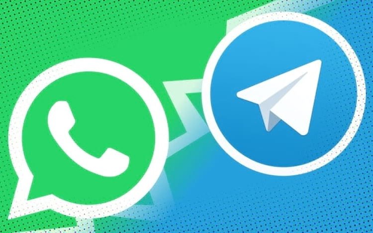 Logotipos do WhatsApp e do Telegram, os aplicativos usados nos grupos de conversação do clube