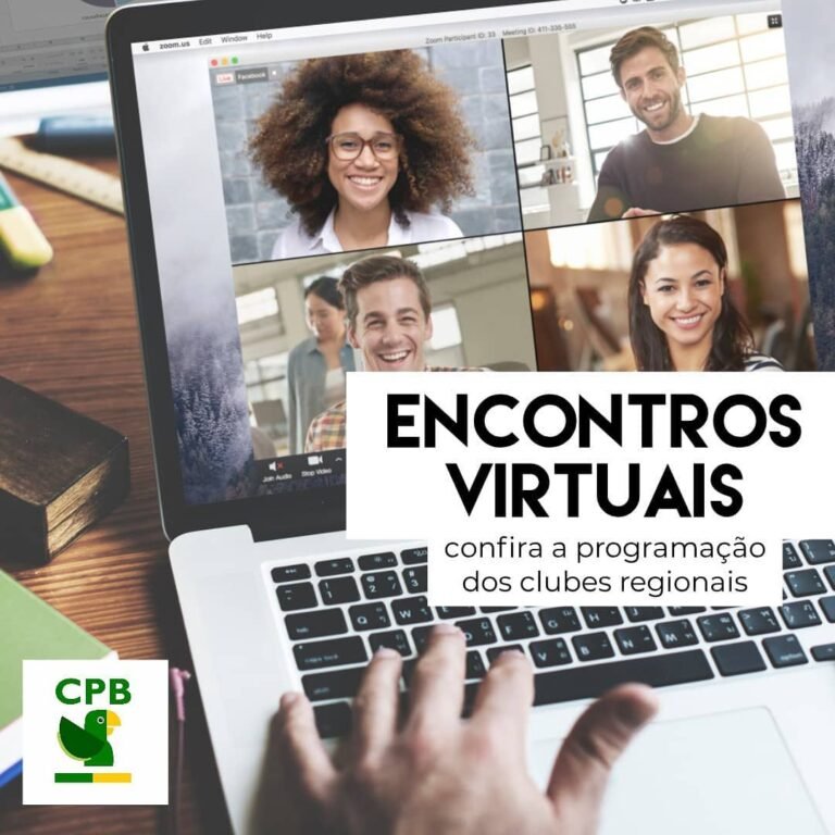 Cartaz Encontros Virtuais do CPB: confira a programação dos clubes regionais